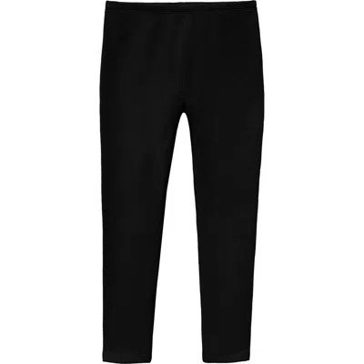 City Threads Kids'  Girls Soft Fleece Stretch Leggings In Black