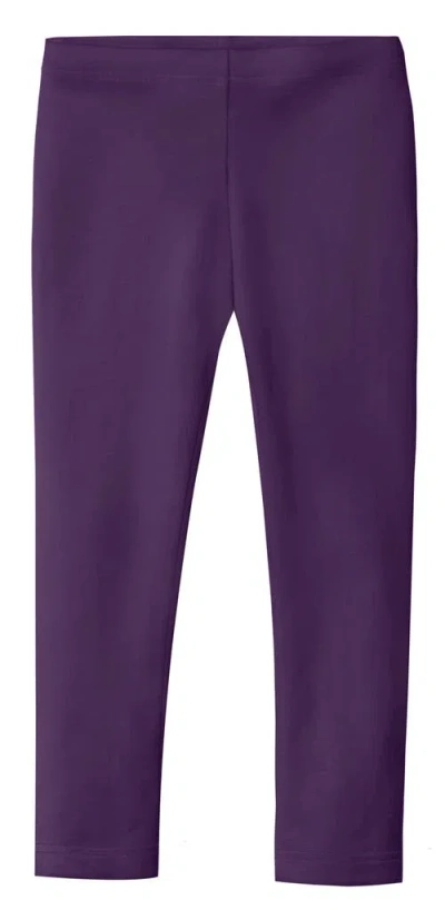City Threads Kids'  Girls Soft Organic Cotton Leggings In Purple