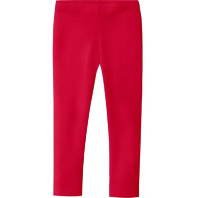 City Threads Babies'  Girls Soft Organic Cotton Leggings In Red