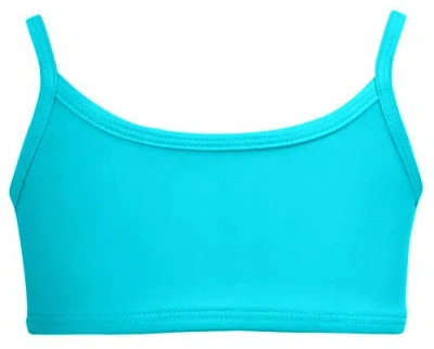 City Threads Kids'  Girls Upf 50+ Bikini Swim Top In Blue