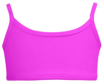 City Threads Kids'  Girls Upf 50+ Bikini Swim Top In Brown