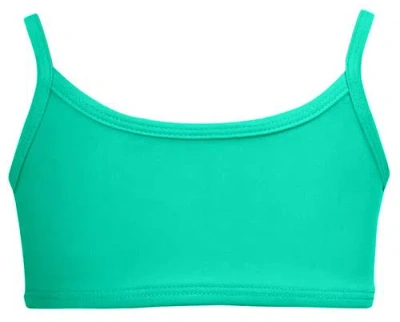 City Threads Kids'  Girls Upf 50+ Bikini Swim Top In Green
