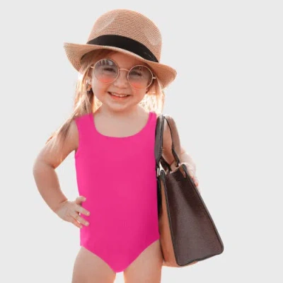 City Threads Kids'  Girls Upf 50+ Nylon/spandex Blend One-piece Swimsuit In Pink