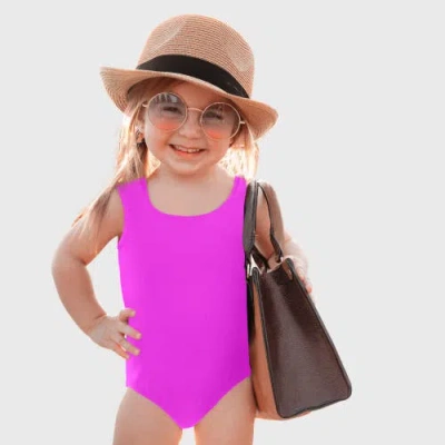 City Threads Kids'  Girls Upf 50+ Nylon/spandex Blend One-piece Swimsuit In Pink