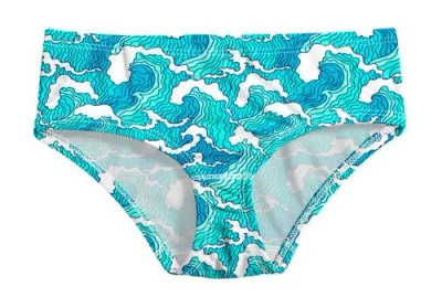 City Threads Kids'  Girls Upf 50+ Printed Swim Briefs In Blue