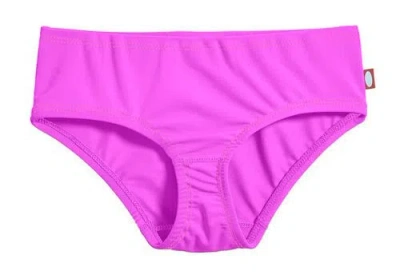 City Threads Kids'  Girls Upf 50+ Printed Swim Briefs In Pink