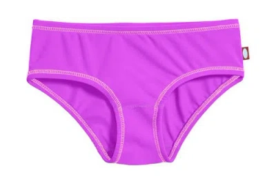 City Threads Kids'  Girls Upf 50+ Printed Swim Briefs In Purple