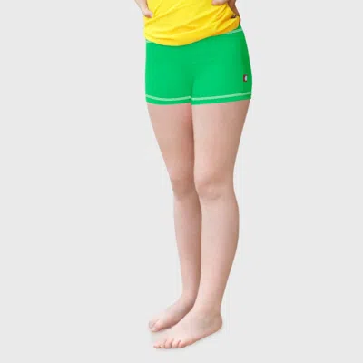 City Threads Kids'  Girls Upf 50+ Quick-dry Swim Boy Shorts In Green