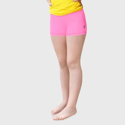 City Threads Kids'  Girls Upf 50+ Quick-dry Swim Boy Shorts In Pink