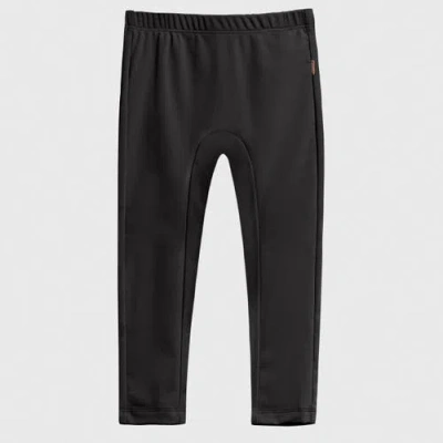 City Threads Kids' Upf 50+ Nylon/spandex Blend Swim Leggings In Black