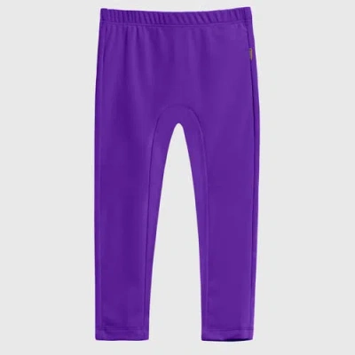 City Threads Kids' Upf 50+ Nylon/spandex Blend Swim Leggings In Purple