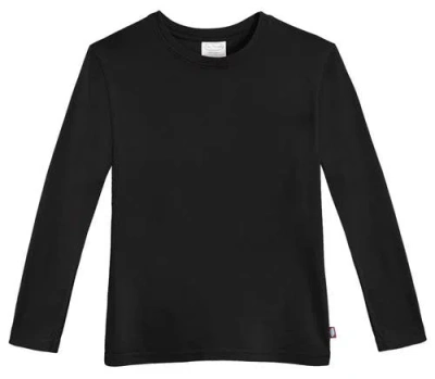 City Threads Babies'  Long Sleeve Soft Cotton Jersey T-shirt In Black