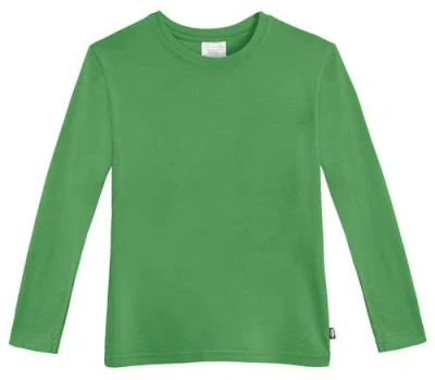 City Threads Babies'  Long Sleeve Soft Cotton Jersey T-shirt In Green