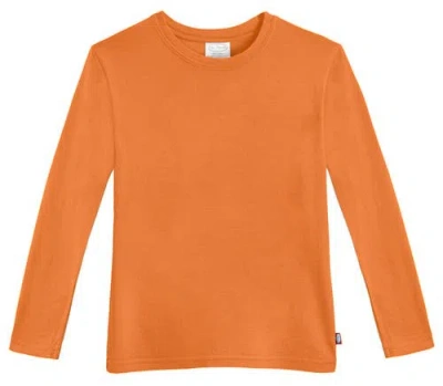 City Threads Babies'  Long Sleeve Soft Cotton Jersey T-shirt In Orange