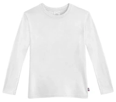 City Threads Babies'  Long Sleeve Soft Cotton Jersey T-shirt In White