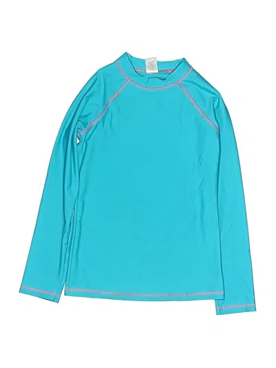 Pre-owned City Threads Kids' Long Sleeve T-shirt In Teal