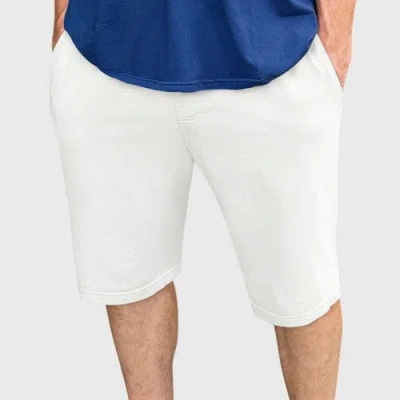 City Threads Mens Super-soft 100% Cotton Upf 50+ Athletic Workout Shorts W/pockets In White