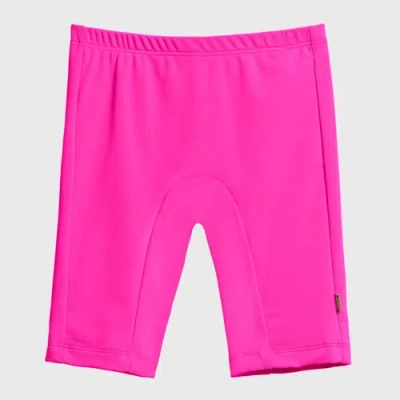 City Threads Kids'  Nylon/spandex Blend Upf 50+ Swim Jammer In Pink