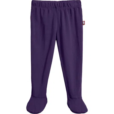City Threads Kids'  Organic Cotton Soft Footed Baby Pants In Purple