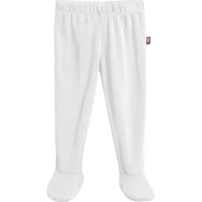 City Threads Kids'  Organic Cotton Soft Footed Baby Pants In White