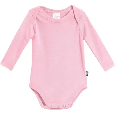City Threads Kids'  Organic Cotton Super-soft Long Sleeve Bodysuit In Pink