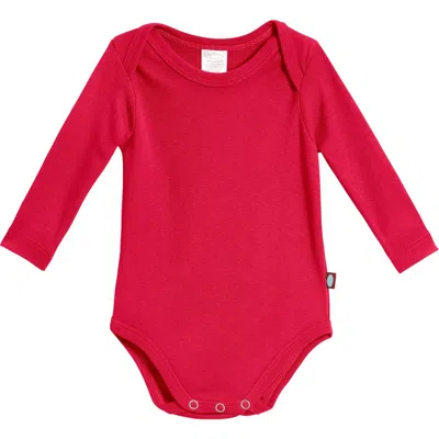 City Threads Babies'  Organic Cotton Super-soft Long Sleeve Bodysuit In Pink