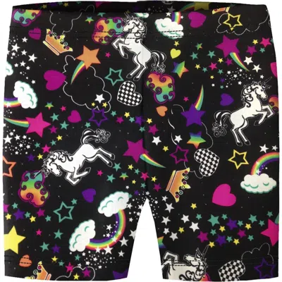 City Threads Kids'  Printed Novelty Bike Shorts In Black