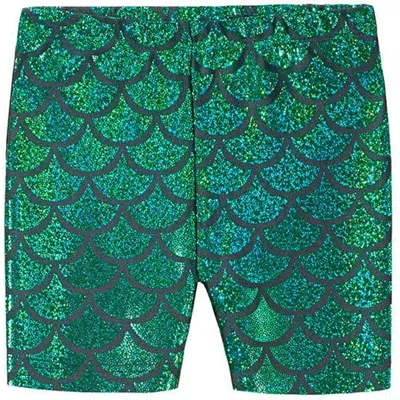 City Threads Kids'  Printed Novelty Bike Shorts In Green
