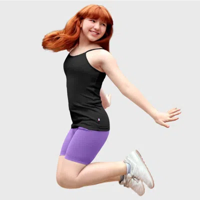 City Threads Babies'  Soft 100% Cotton Long Bike Shorts Usa-made In Black