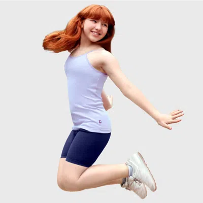 City Threads Babies'  Soft 100% Cotton Long Bike Shorts Usa-made In Blue