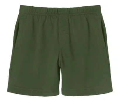 City Threads Kids'  Soft Cotton Above-knee Side Pocket Shorts In Green