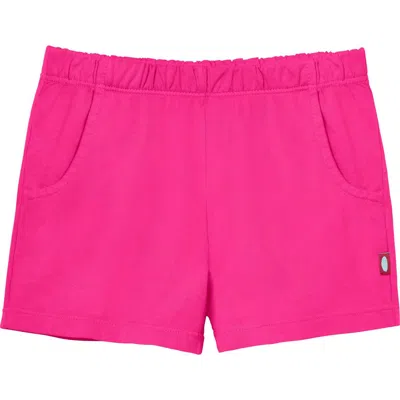City Threads Babies'  Soft Cotton Upf 50+ Jersey Pocket Shorts In Pink
