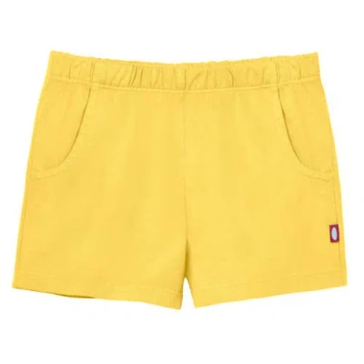 City Threads Kids'  Soft Cotton Upf 50+ Jersey Pocket Shorts In Yellow