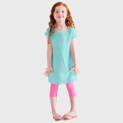 City Threads Kids'  Soft Knit Jersey Cap Sleeve Dress In Blue