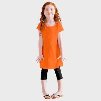 City Threads Babies'  Soft Knit Jersey Cap Sleeve Dress In Orange
