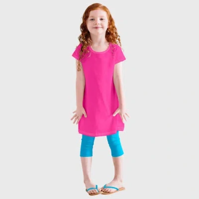 City Threads Kids'  Soft Knit Jersey Cap Sleeve Dress In Pink