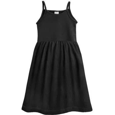 City Threads Kids'  Soft Organic Cotton Empire Camisole Sundress In Black