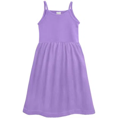 City Threads Kids'  Soft Organic Cotton Empire Camisole Sundress In Purple