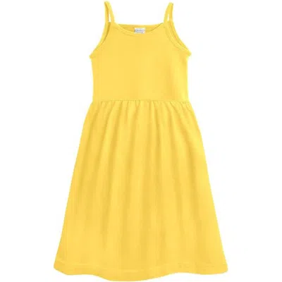 City Threads Kids'  Soft Organic Cotton Empire Camisole Sundress In Yellow