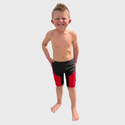 City Threads Kids'  Unisex Upf 50+ Color Block Swim Jammer In Black