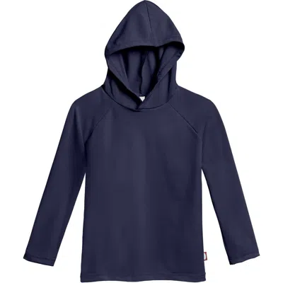 City Threads Unisex Upf 50+ Long Sleeve Hooded Rashguard Tee In Blue