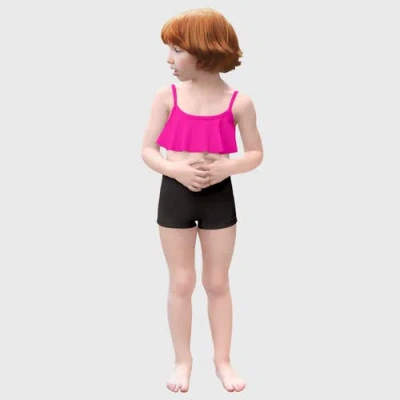 City Threads Kids'  Upf 50+ Flounce Bikini Top In Multi