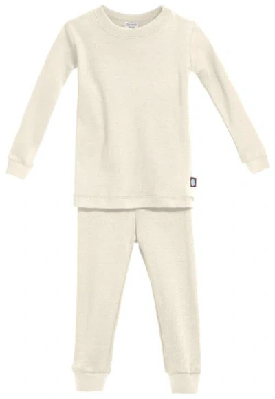 City Threads Usa-made Kids'  Boys And Girls Soft Organic Cotton Pajama Set In Brown