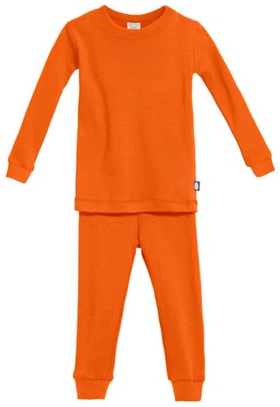 City Threads Usa-made Kids'  Boys And Girls Soft Organic Cotton Pajama Set In Orange