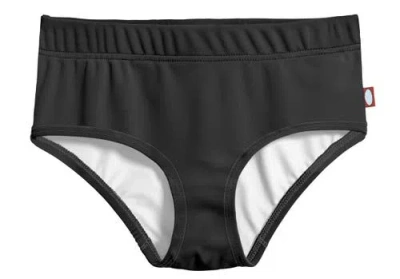 City Threads Usa-made Kids'  Extra-coverage Lined Upf 50+ Swim Briefs In Black