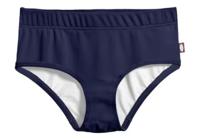 City Threads Usa-made Kids'  Extra-coverage Lined Upf 50+ Swim Briefs In Blue