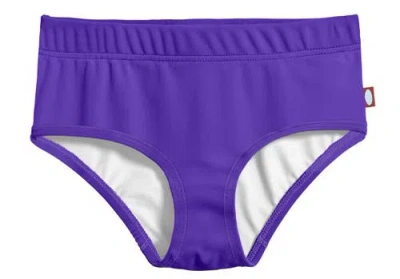 City Threads Usa-made Kids'  Extra-coverage Lined Upf 50+ Swim Briefs In Blue