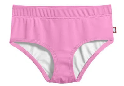 City Threads Usa-made Kids'  Extra-coverage Lined Upf 50+ Swim Briefs In Pink