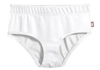 City Threads Usa-made Kids'  Extra-coverage Lined Upf 50+ Swim Briefs In White