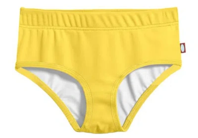 City Threads Usa-made Kids'  Extra-coverage Lined Upf 50+ Swim Briefs In Yellow